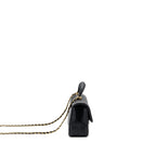 CHANEL TOP HANDLE MINI RECTANGULAR FLAP BAG CAVIAR BLACK GHW