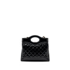 CHANEL 24C MINI 31 BAG SHINY CALFSKIN BLACK LGHW (MICROCHIP)