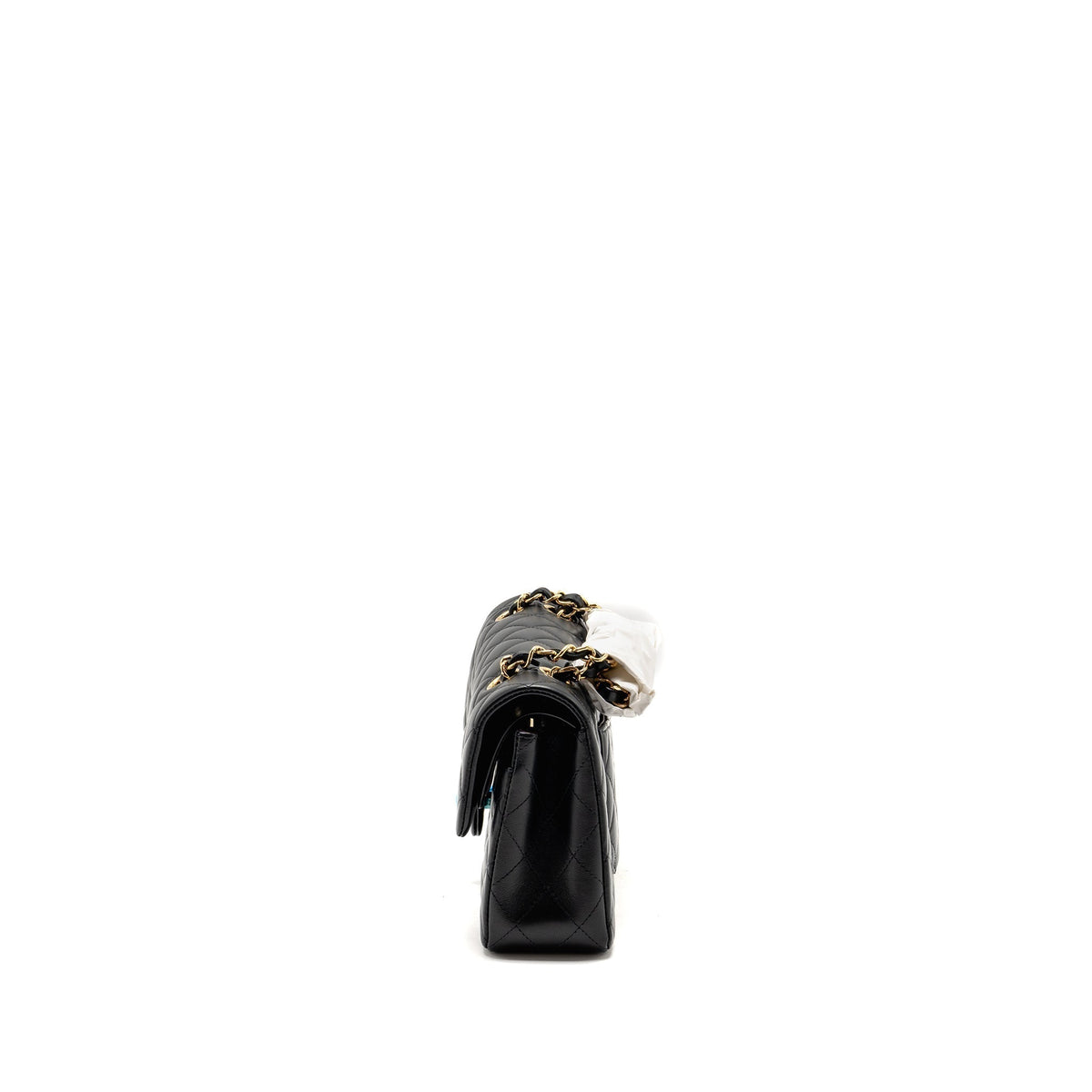 CHANEL SMALL CLASSIC DOUBLE FLAP BAG LAMBSKIN BLACK GHW(MICROCHIP)