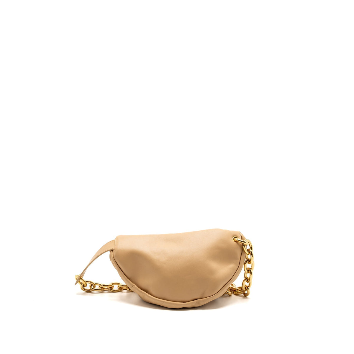BOTTEGA VENETA THE MINI POUCH BELT BAG CALFSKIN BEIGE GHW