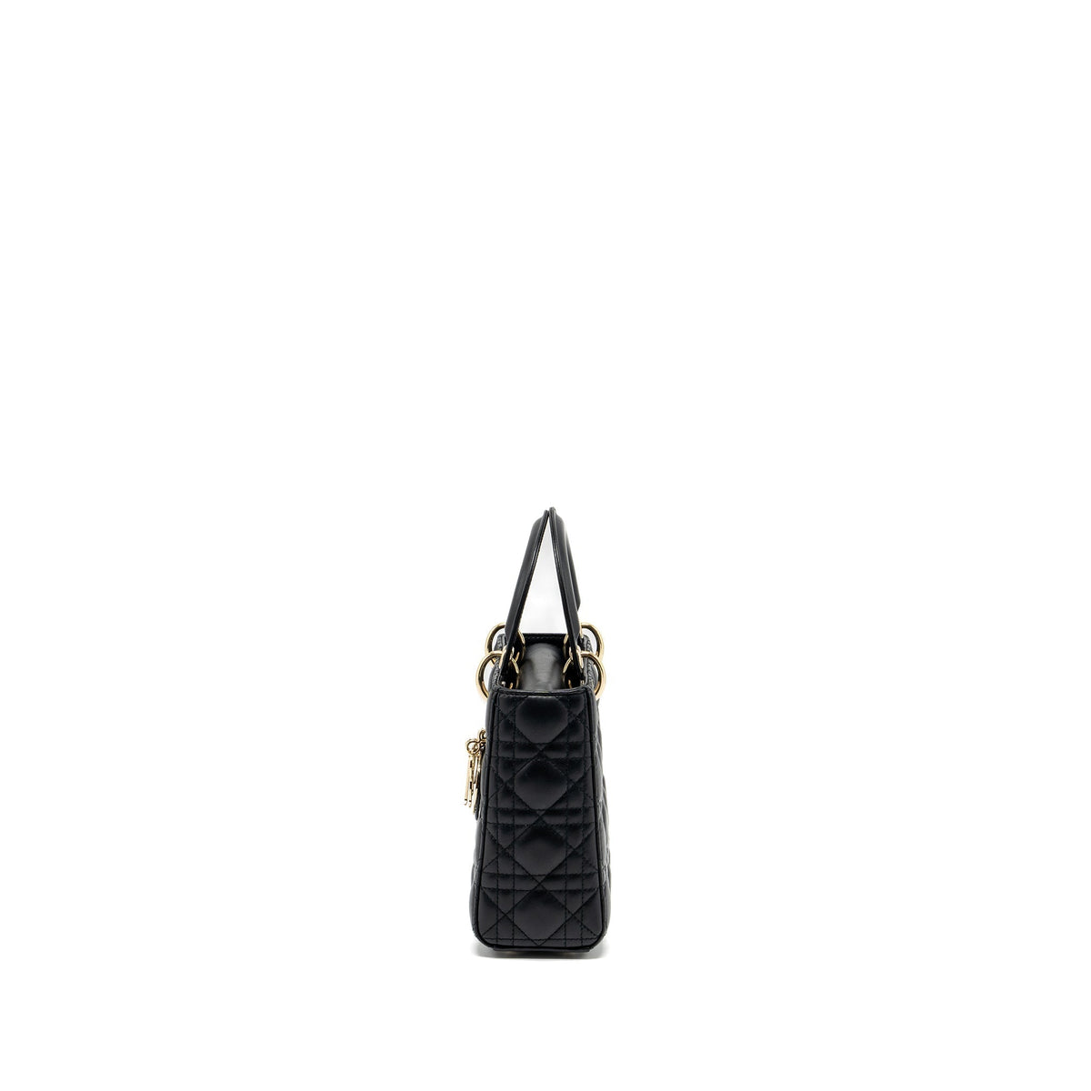 DIOR SMALL LADY DIOR BAG LAMBSKIN BLACK LGHW
