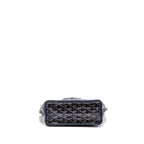 Goyard Mini Anjou Tote Bag Goyardine Canvas/Calfskin Bleu Marine SHW