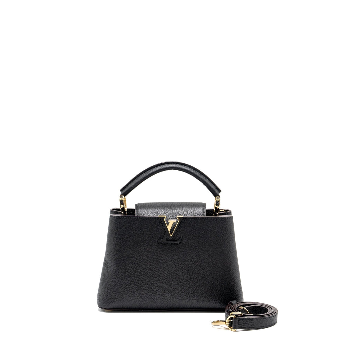 LOUIS VUITTON CAPUCINES BB CALFSKIN BLACK GHW