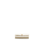 CHANEL PEARL CRUSH WALLET ON CHAIN LAMBSKIN WHITE GHW (MICROCHIP)