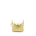 Hermes Mini Lindy II Clemence Jaune Milton SHW