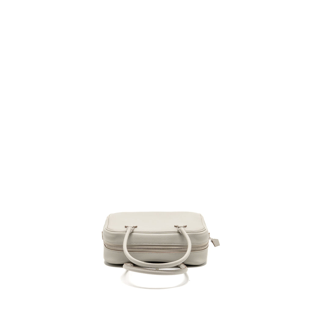 Hermes Plume Mini Chèvre Mysore Gris Perle SHW