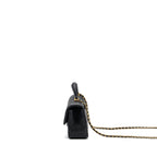 CHANEL TOP HANDLE MINI RECTANGULAR FLAP BAG CAVIAR BLACK GHW