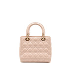 DIOR MEDIUM LADY DIOR LAMBSKIN LIGHT PINK LGHW