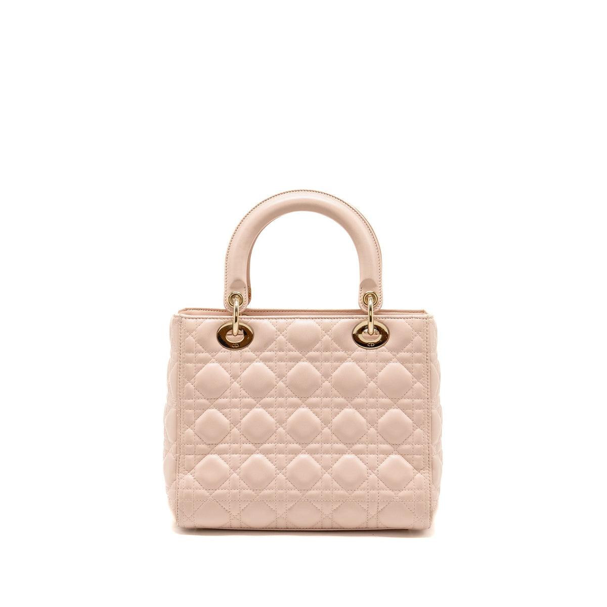 DIOR MEDIUM LADY DIOR LAMBSKIN LIGHT PINK LGHW
