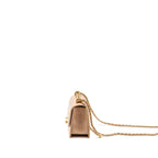 CHANEL GOLD CRUSH MINI FLAP BAG CALFSKIN BEIGE GHW (MICROCHIP)