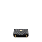 CHANEL MINI 2.55 REISSUE FLAP BAG AGED CALFSKIN BLACK BRUSHED GHW