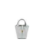 HERMES PICOTIN 18 LOCK BAG CLEMENCE BLUE PALE GHW