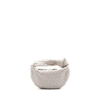 BOTTEGA VENETA MINI JODIE LAMBSKIN CHALK GHW