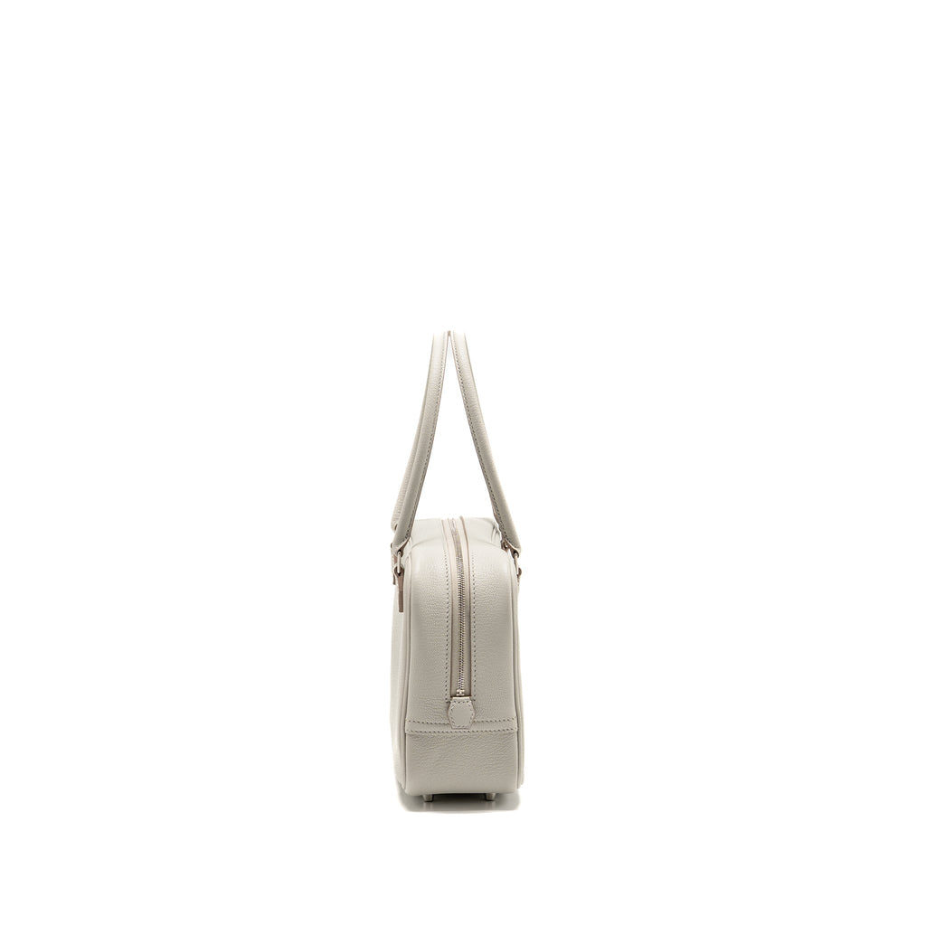 Hermes Plume Mini Chèvre Mysore Gris Perle SHW
