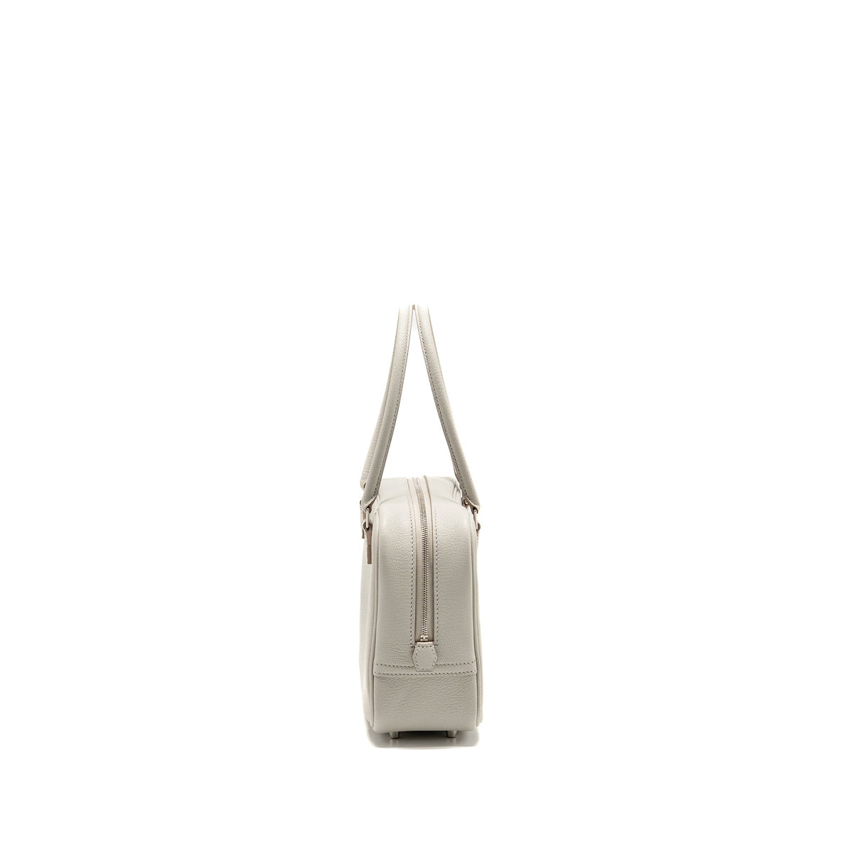 Hermes Plume Mini Chèvre Mysore Gris Perle SHW