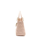 DIOR MEDIUM LADY DIOR LAMBSKIN LIGHT PINK LGHW