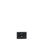 CHANEL 31 CARD HOLDER SHINY GOATSKIN BLACK LGHW (MICROCHIP)
