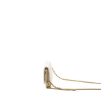 CHANEL PEARL CRUSH WALLET ON CHAIN LAMBSKIN WHITE GHW (MICROCHIP)