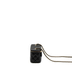 CHANEL LONG VANITY WITH CHAIN CAVIAR BLACK LGHW (MICROCHIP)