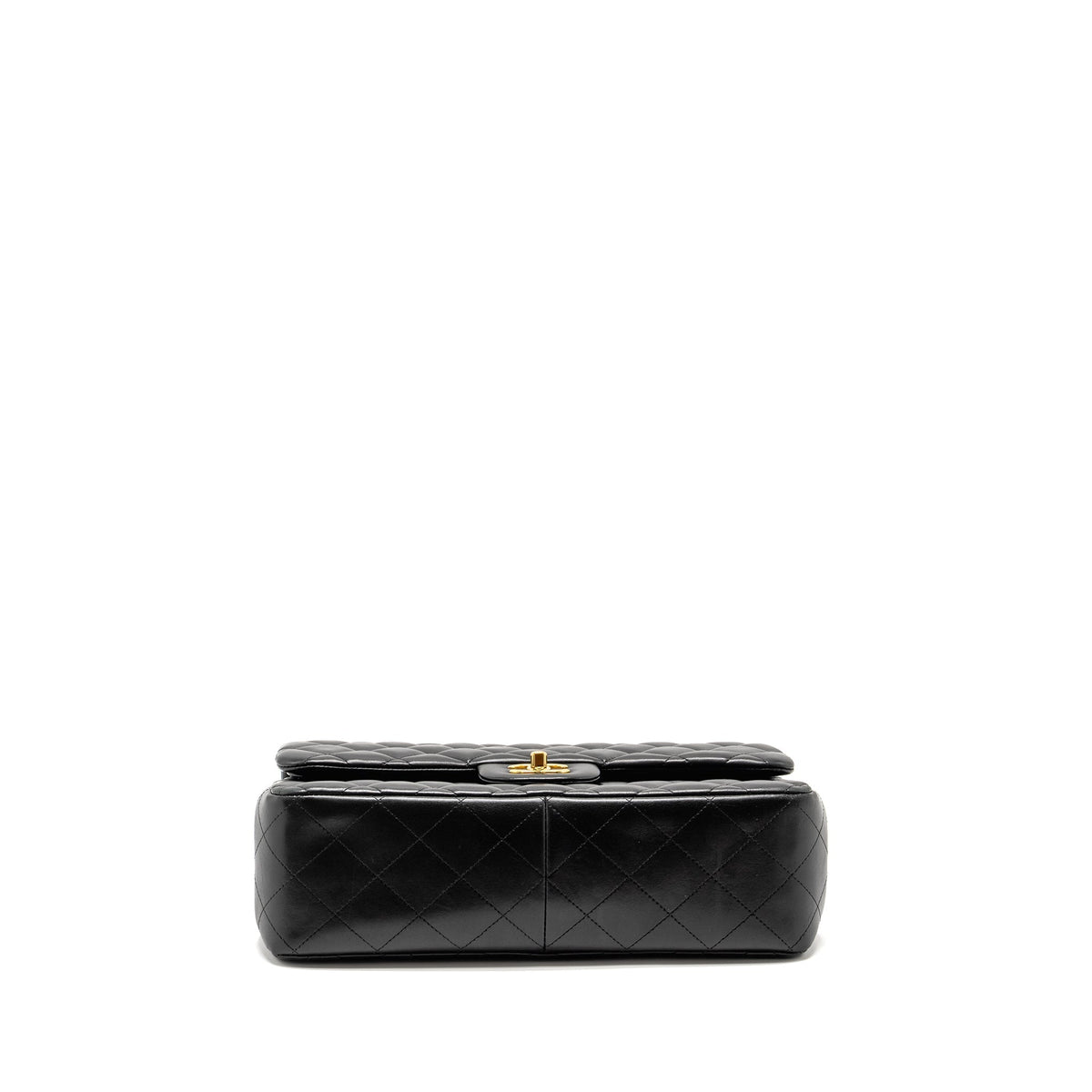 CHANEL JUMBO CLASSIC DOUBLE FLAP BAG LAMBSKIN BLACK GHW