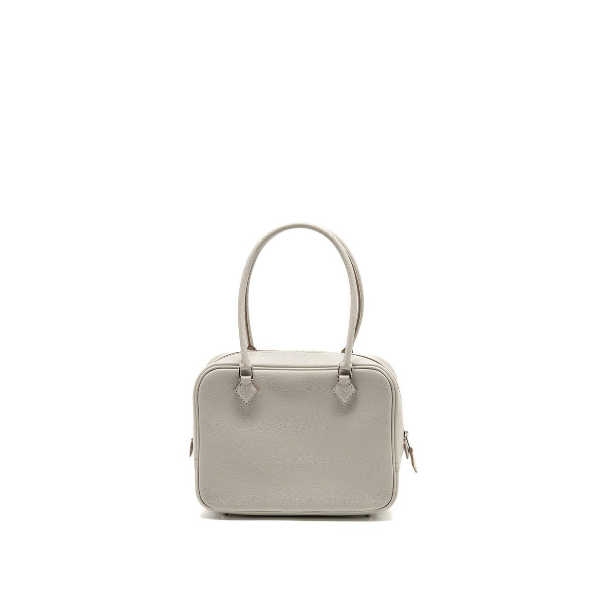 Hermes Plume Mini Chèvre Mysore Gris Perle SHW
