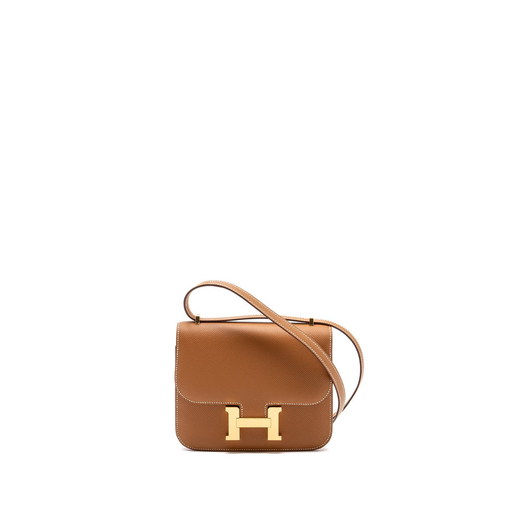 Hermes Mini Constance Epsom Gold GHW (new version)