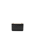 CHANEL TRENDY CC WALLET ON CHAIN LAMBSKIN BLACK LGHW (MICROCHIP)