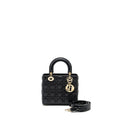 DIOR SMALL LADY DIOR BAG LAMBSKIN BLACK LGHW