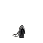 CHANEL SMALL CLASSIC DOUBLE FLAP BAG LAMBSKIN BLACK SHW (MICROCHIP)