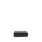 CHANEL 25P CC TOP HANDLE VANITY WITH CHAIN CAVIAR BLACK LGHW (MICROCHIP)