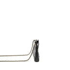 CHANEL MINI 31 CLUTCH WITH CHAIN SHINY LAMBSKIN BLACK LGHW (MICROCHIP)