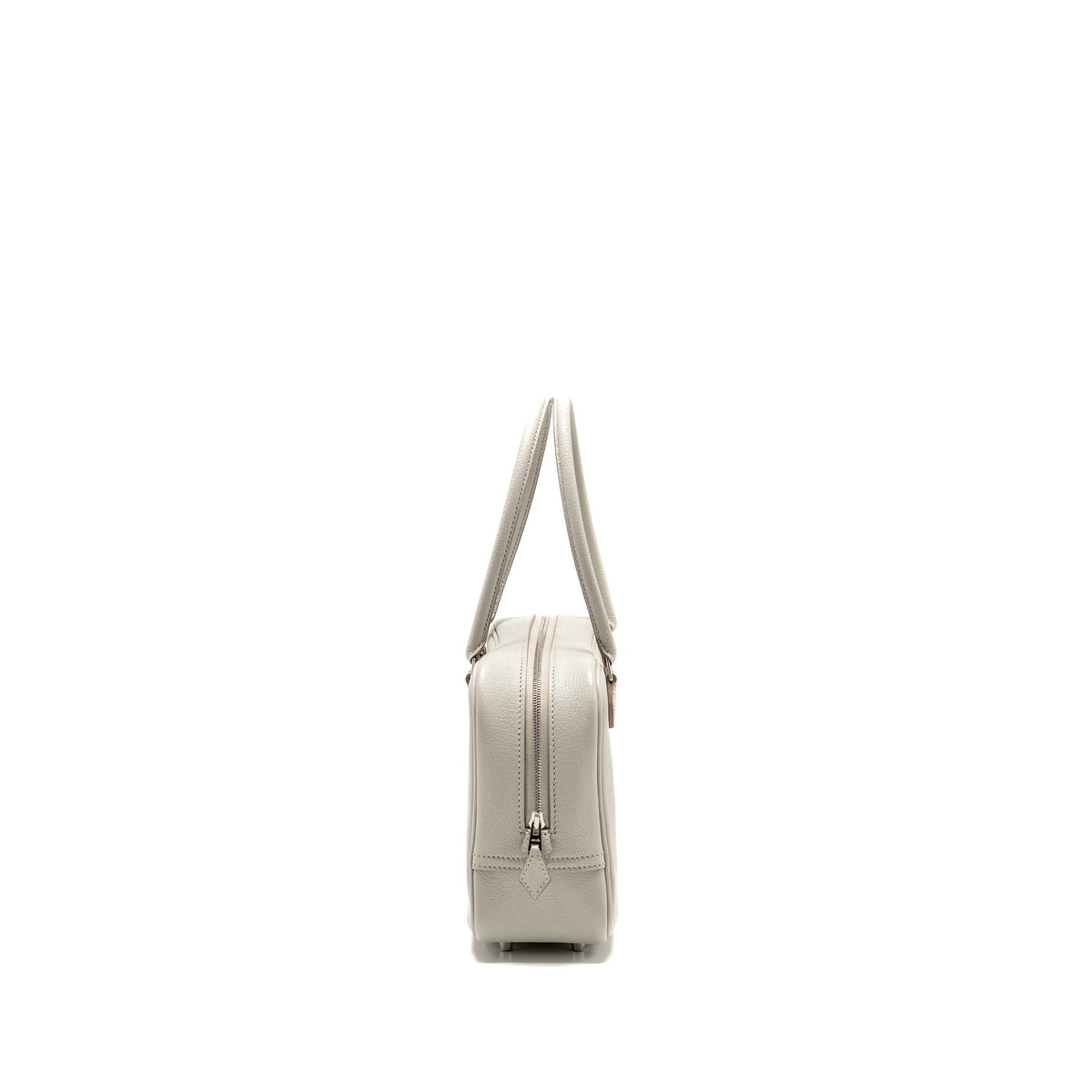 Hermes Plume Mini Chèvre Mysore Gris Perle SHW