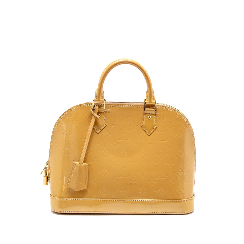 LOUIS VUITTON ALMA PM MONOGRAM VERNIS LEATHER ROSE FLORENTIN GHW
