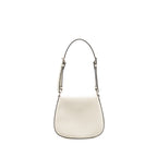 PRADA MINI CLEO SHOULDER BAG BRUSHED LEATHER WHITE SHW