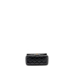 CHANEL PEARL CRUSH MINI SQUARE LAMBSKIN BLACK GHW