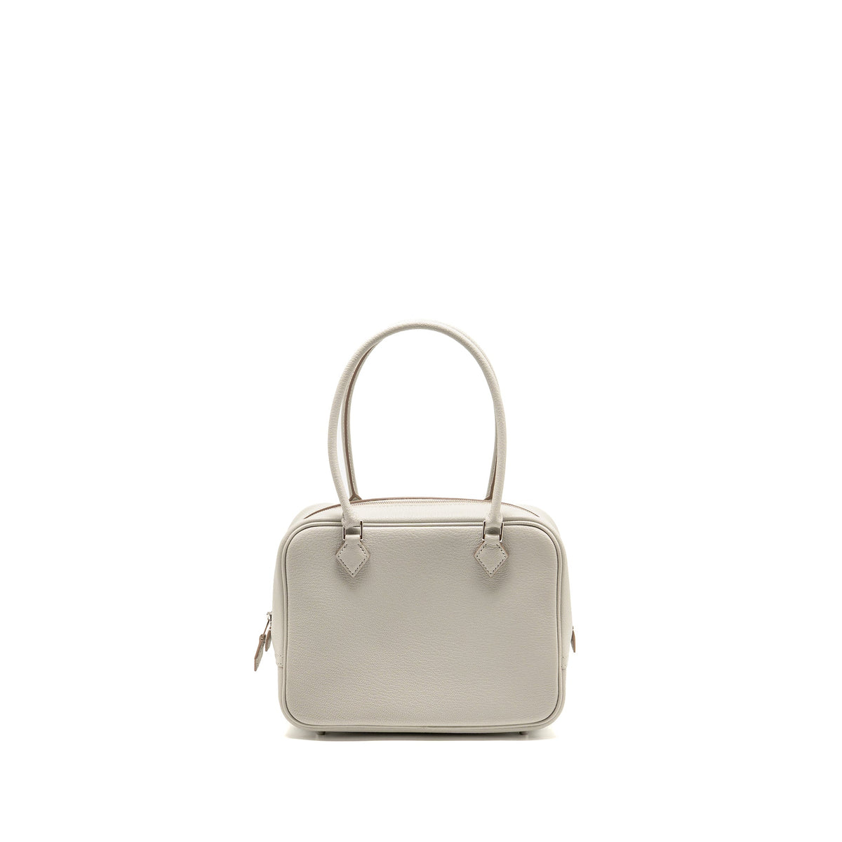 Hermes Plume Mini Chèvre Mysore Gris Perle SHW