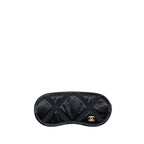 CHANEL 22P TRAVEL POUCH WITH SLEEP MASK NYLON BLACK GHW