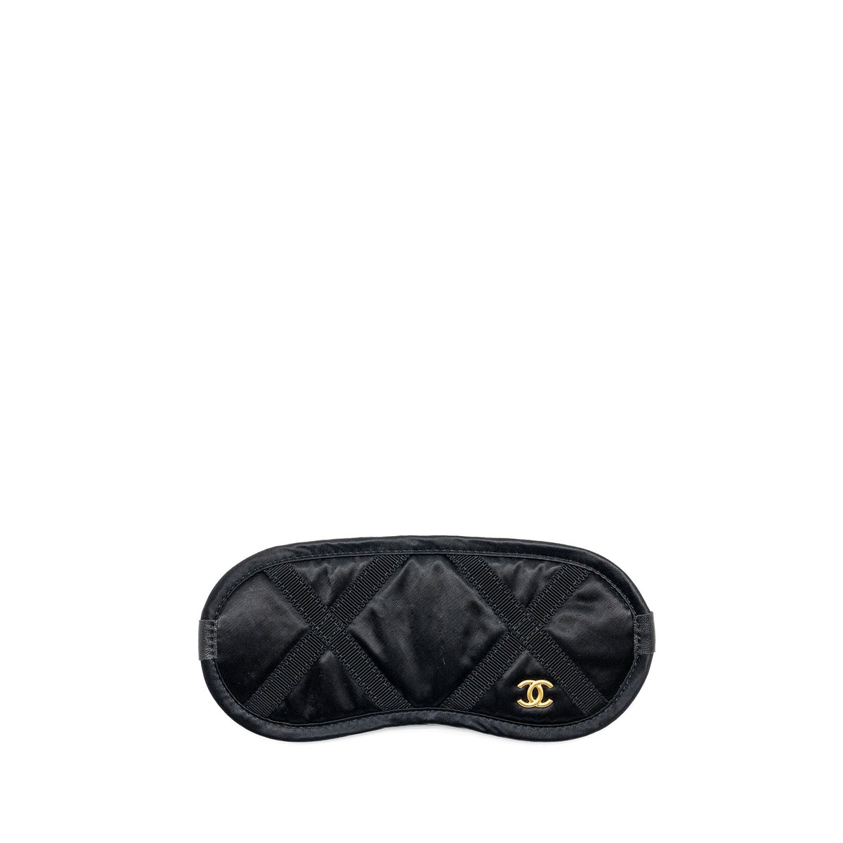 CHANEL 22P TRAVEL POUCH WITH SLEEP MASK NYLON BLACK GHW