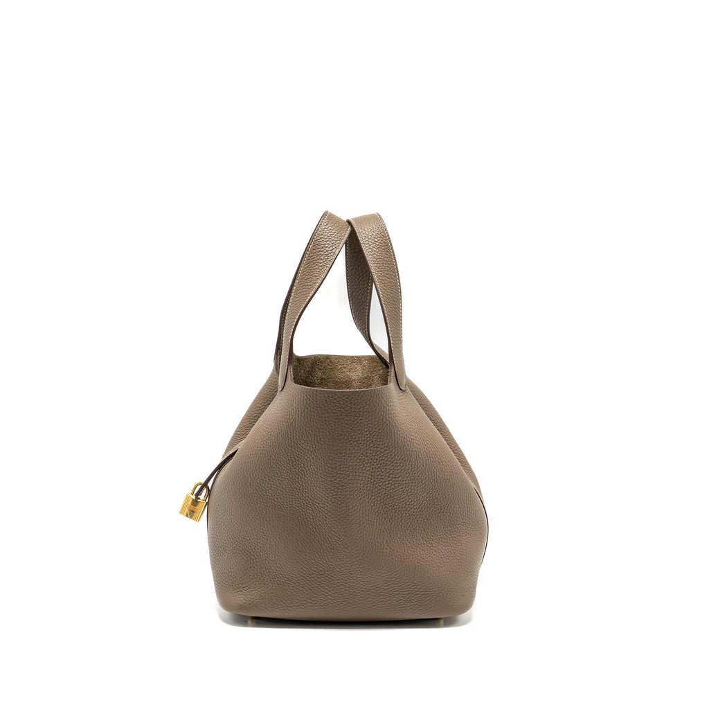 Hermes Picotin 22 Clemence Etoupe GHW