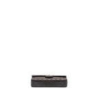CHANEL EAST WEST CLASSIC QUILTED FLAP BAG CAVIAR CHOCOLATE SHW