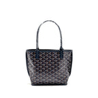 Goyard Mini Anjou Tote Bag Goyardine Canvas/Calfskin Bleu Marine SHW