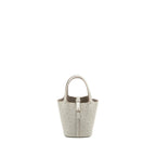 Hermes Micro Picotin 14 lock bag ostrich Gris Perle SHW