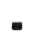 CHANEL PEARL CRUSH MINI SQUARE LAMBSKIN BLACK GHW