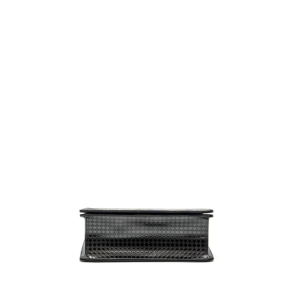 DIOR MEDIUM DIORAMA CALFSKIN METALLIC SILVER SHW