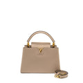 LOUIS VUITTON CAPUCINES PM CALFSKIN GREY GHW