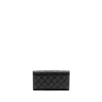 CHANEL CLASSIC FLAP LONG WALLET CAVIAR BLACK GHW