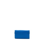 Hermes Kelly Classic Long Wallet Chèvre Mysore Blue Hydra SHW