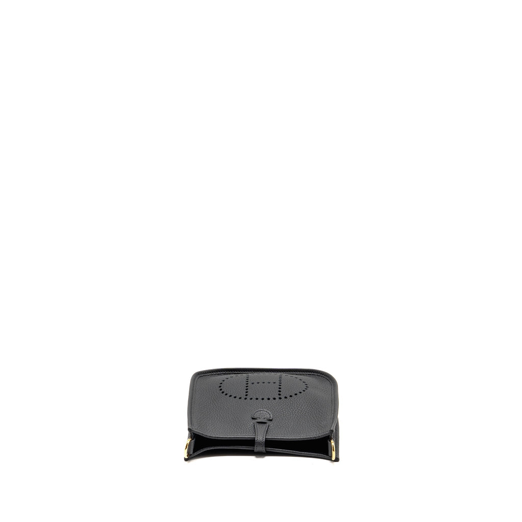 HERMES MINI EVELYNE CLEMENCE BLACK GHW