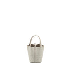 HERMES MICRO PICOTIN 14 LOCK BAG OSTRICH GRIS PERLE SHW