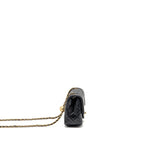 CHANEL PEARL CRUSH MINI SQUARE LAMBSKIN BLACK GHW